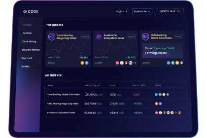Cook Finance Launches First Ever DeFi Index Platform on Avalanche
