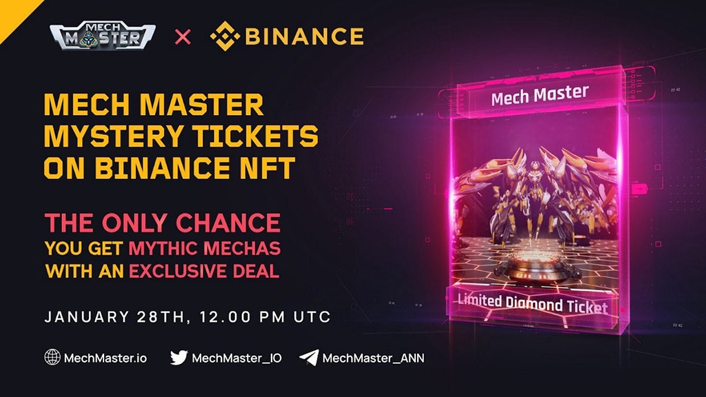 Mech Master NFT Ticket Sale to Go Live on Binance Starting January 28th