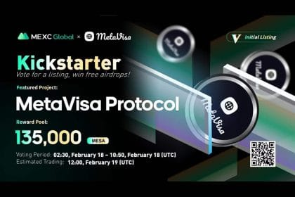 $MESA on MEXC Kickstarter – Users Can Vote to Win 135,000 MetaVisa Protocol (MESA) Airdrops