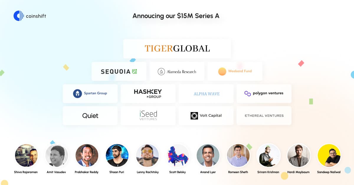 Coinshift Closes $15 Million Series A Led by Tiger Global, Sequoia Capital India, Alameda Ventures