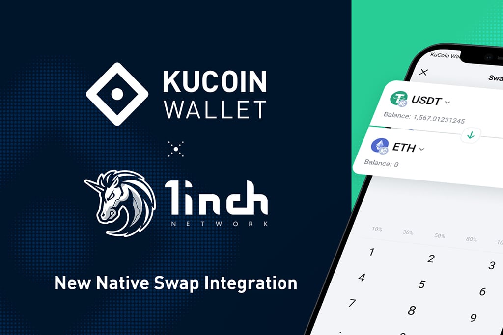 KuCoin Wallet Integrates 1inch to Launch Native Swap Function