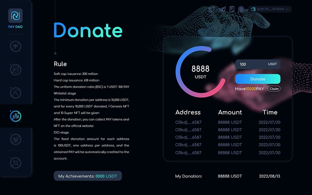 Web 3.0 Metaverse Payment Network PAY DAO: Launches Community Donations and Opens to Everyone