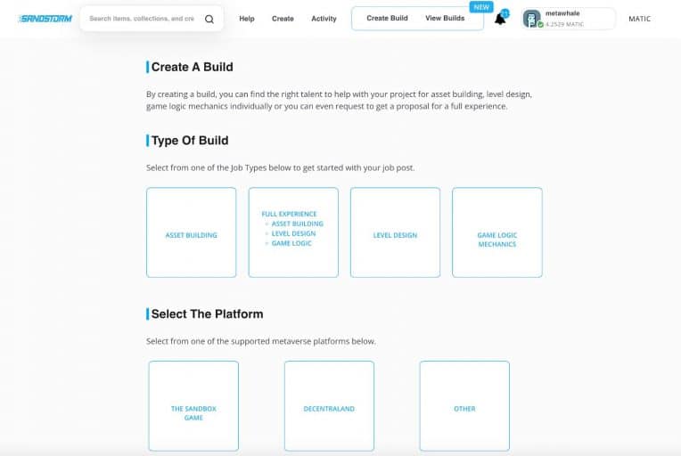 World’s Largest Metaverse Builder Community SandStorm Launches Build Proposals for Brands