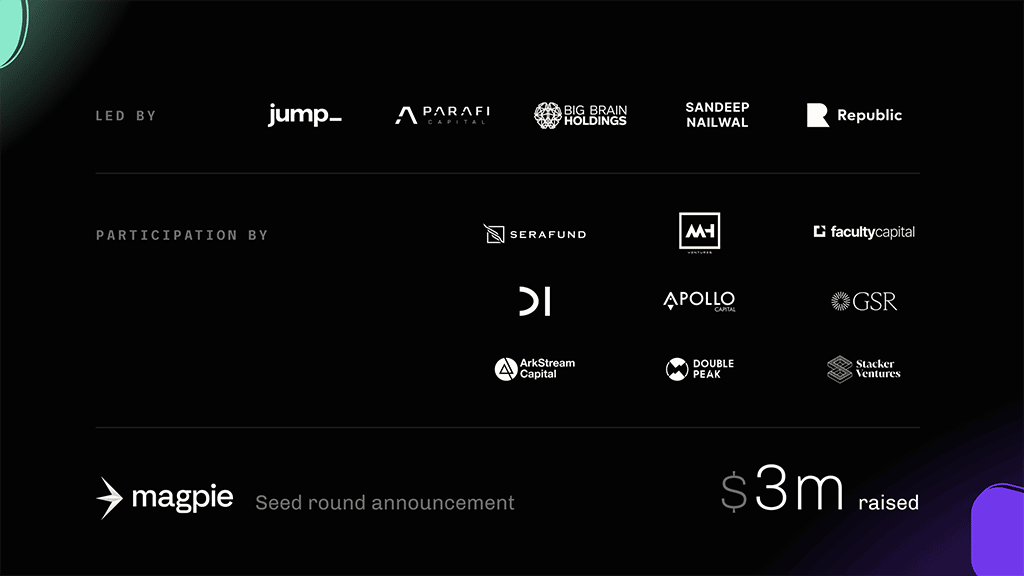 Magpie Protocol Secures $3m in Seed Funding to Enable Seamless Cross-chain Swaps