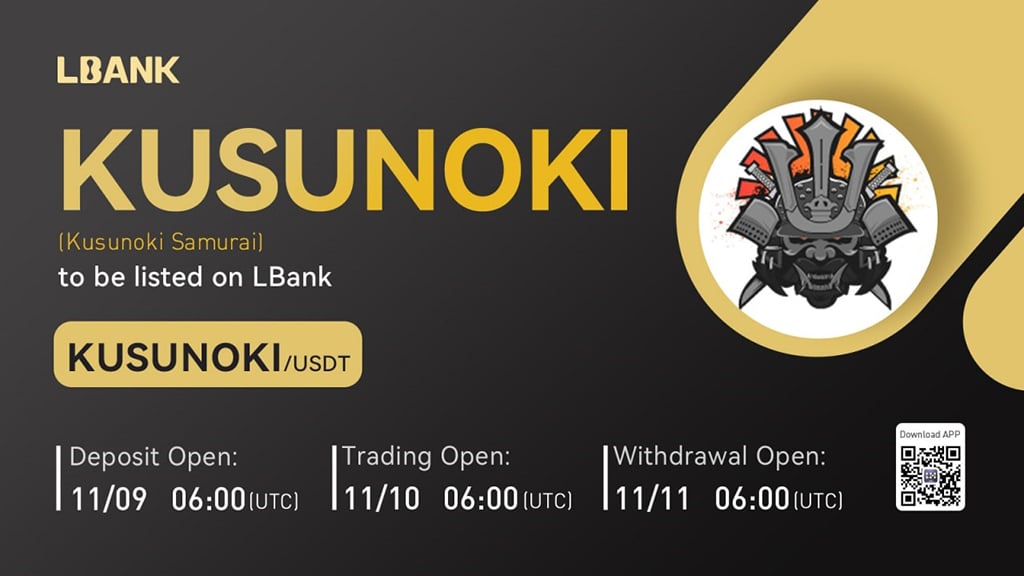 LBank Exchange Will List Kusunoki Samurai (KUSUNOKI) on November 10, 2022