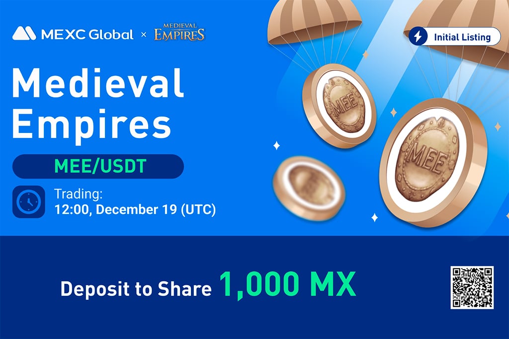 Medieval Empires (MEE) Announces The List on Cryptocurrency Trading Platform MEXC on December 19