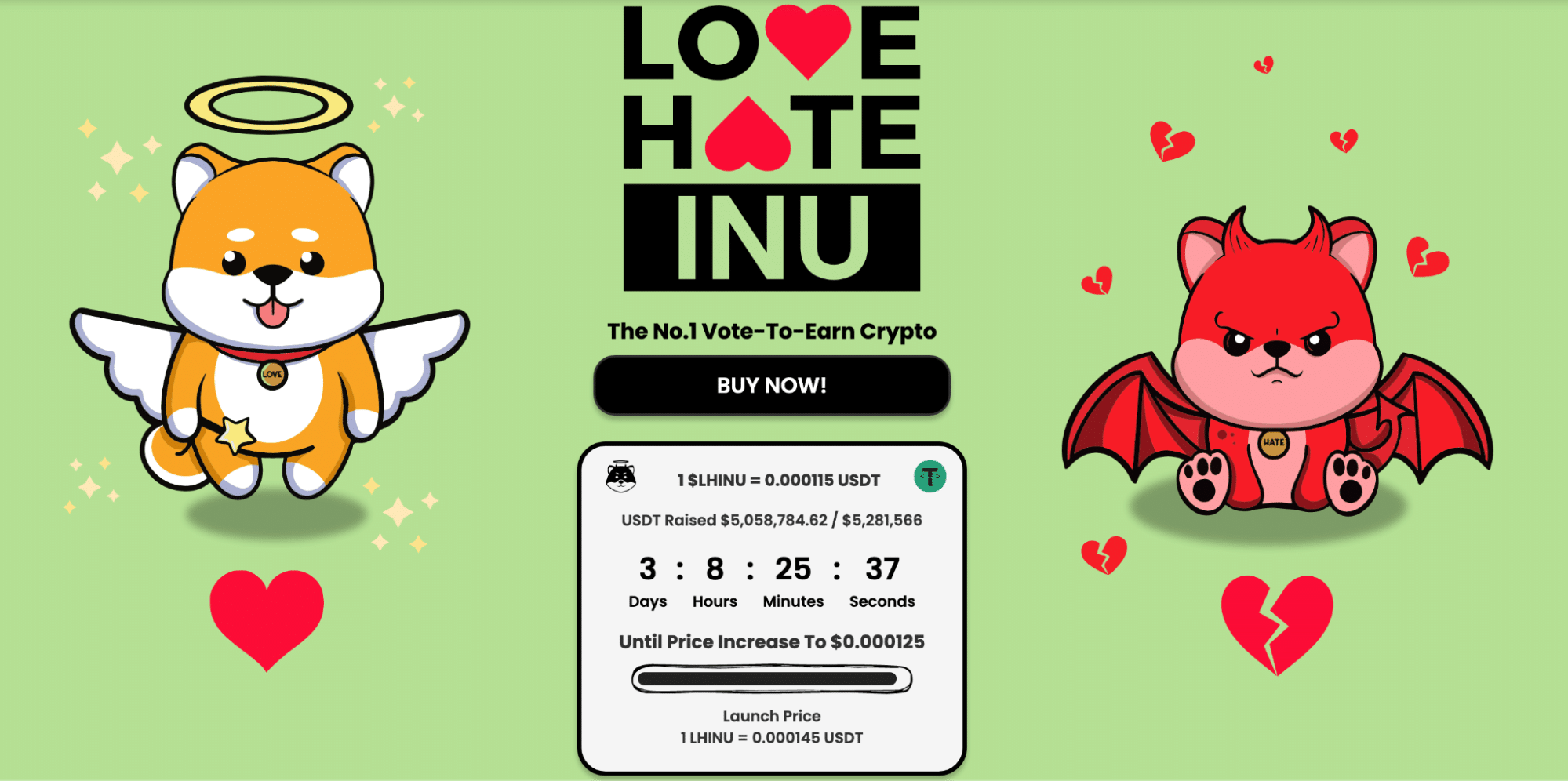 Love Hate Inu Crosses $5 Million Milestone as FOMO Causes Investors Rush to Vote-to-Earn Memecoin Sensation