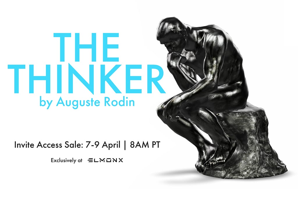 Exclusive ‘The Thinker’ NFTs to Release in 3D and Augmented Reality on ElmonX