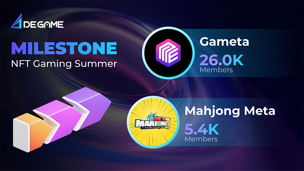 DeGame's NFT Gaming Summer Carnival Registers 100,000 Participants in its First Week, Featuring a $300,000 Prize Pool