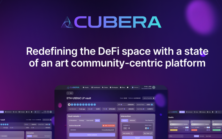 Cubera Finance Announces Launch of Progressive DeFi Staking Platform