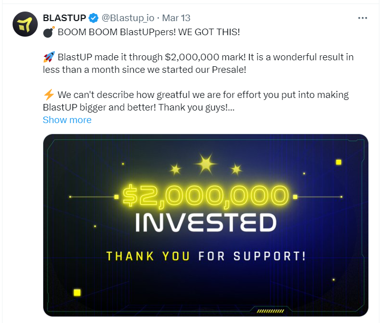 BlastUP's Remarkable $2 Million Presale Triumph: Reshaping the Launchpad Landscape