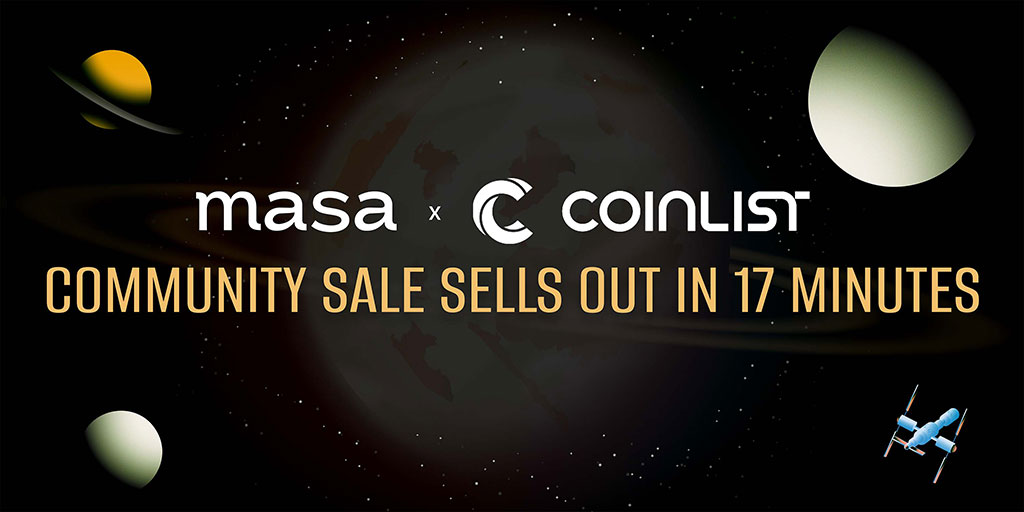 Masa Network Completes Its CoinList Community Sale in Just 17 Minutes