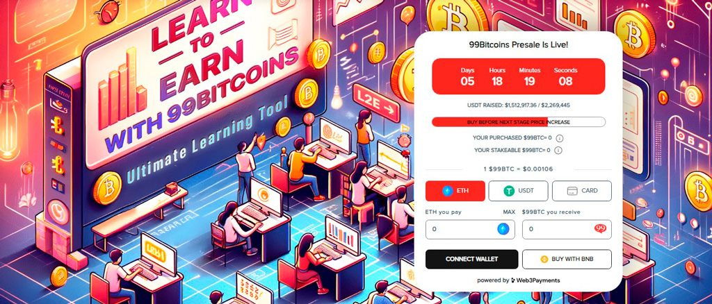 New Bitcoin Blockchain Token To Watch - $99BTC Launch on BRC20 Standard Raises $1.5 Million