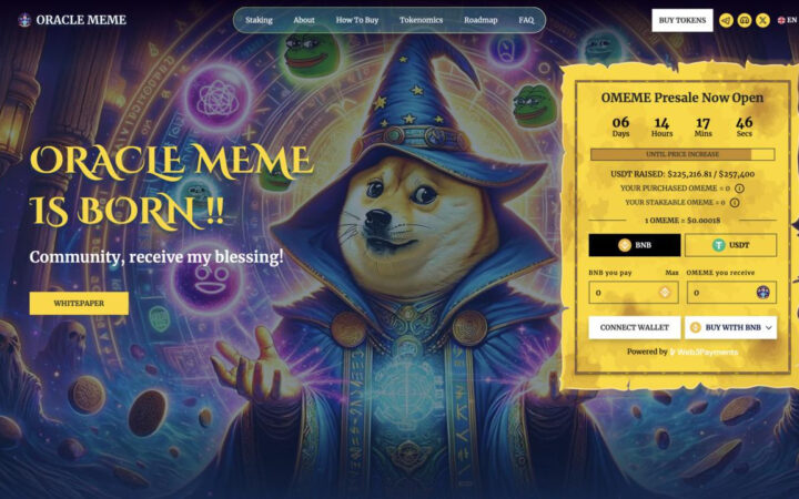 ORACLE MEME Coin Presale Achieves $208,000 Milestone in Minutes