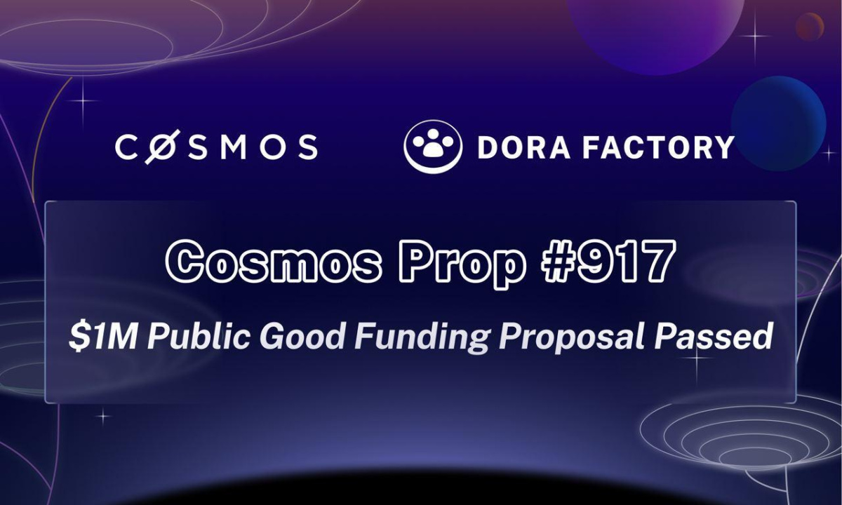 Cosmos Hub Approves $1 Million Grant to Dora Factory for Quadratic Funding Initiative