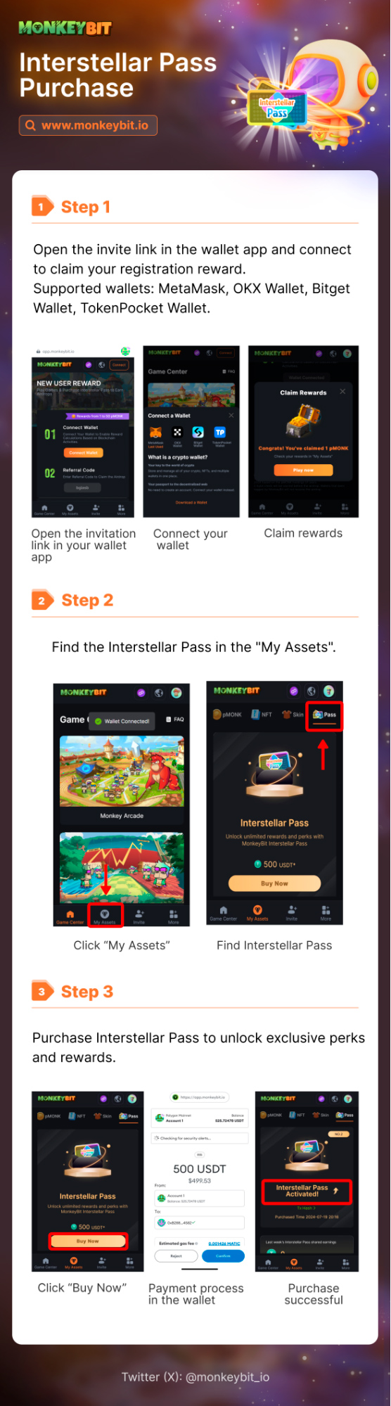 MonkeyBit Launches Interstellar Pass After Seed Funding by 3KBTC, Initiates $3M MONK Community Reward