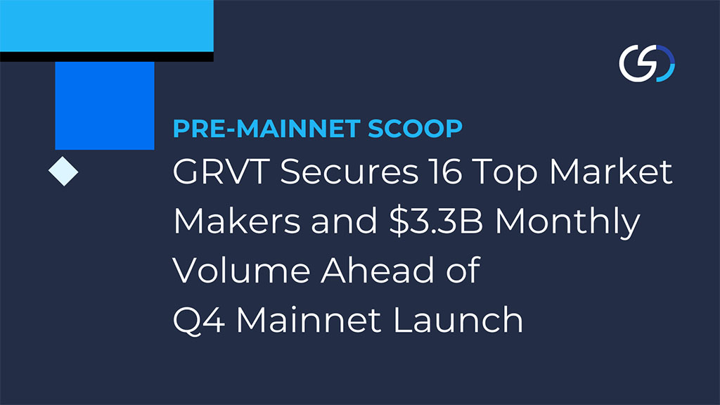 Hybrid Exchange GRVT Secures 16 Top Market Makers and $3.3B Monthly Volume Ahead of Q4 Mainnet Launch