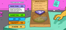 Maxi Doge website showing tokenomics percentage allocation
