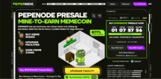 PEPENODE Presale page with token information