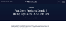 Trump signs GENIUS act