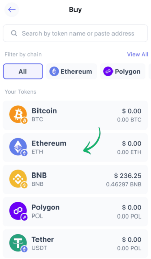 Top cryptocurrencies on Best Wallet