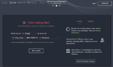 Cryptocurrency Listing Alerting
