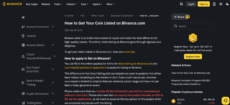 How to Get Your Coin Listed on Binance