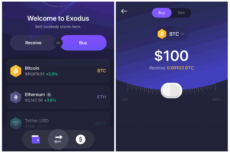 The Exodus app looks sleek, though it occasionally lags on iOS
