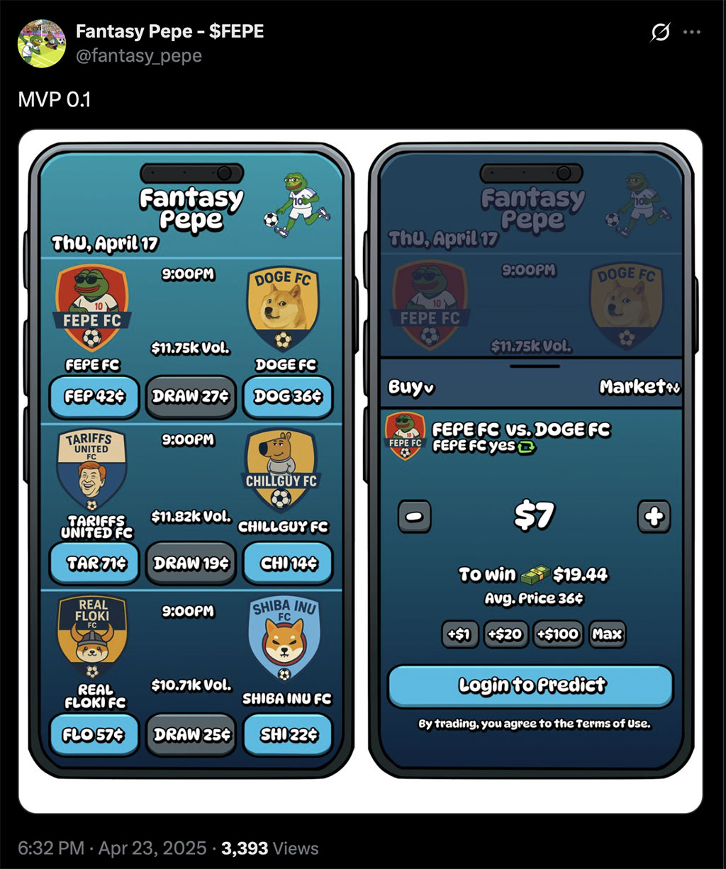 Meme Coins Climb Back to $60B as Fantasy Pepe Introduces Play-to-Earn Meme Football Club