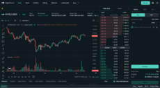 Hyperliquid DEX interface displaying the new crypto coin HYPE/USDC pair with chart