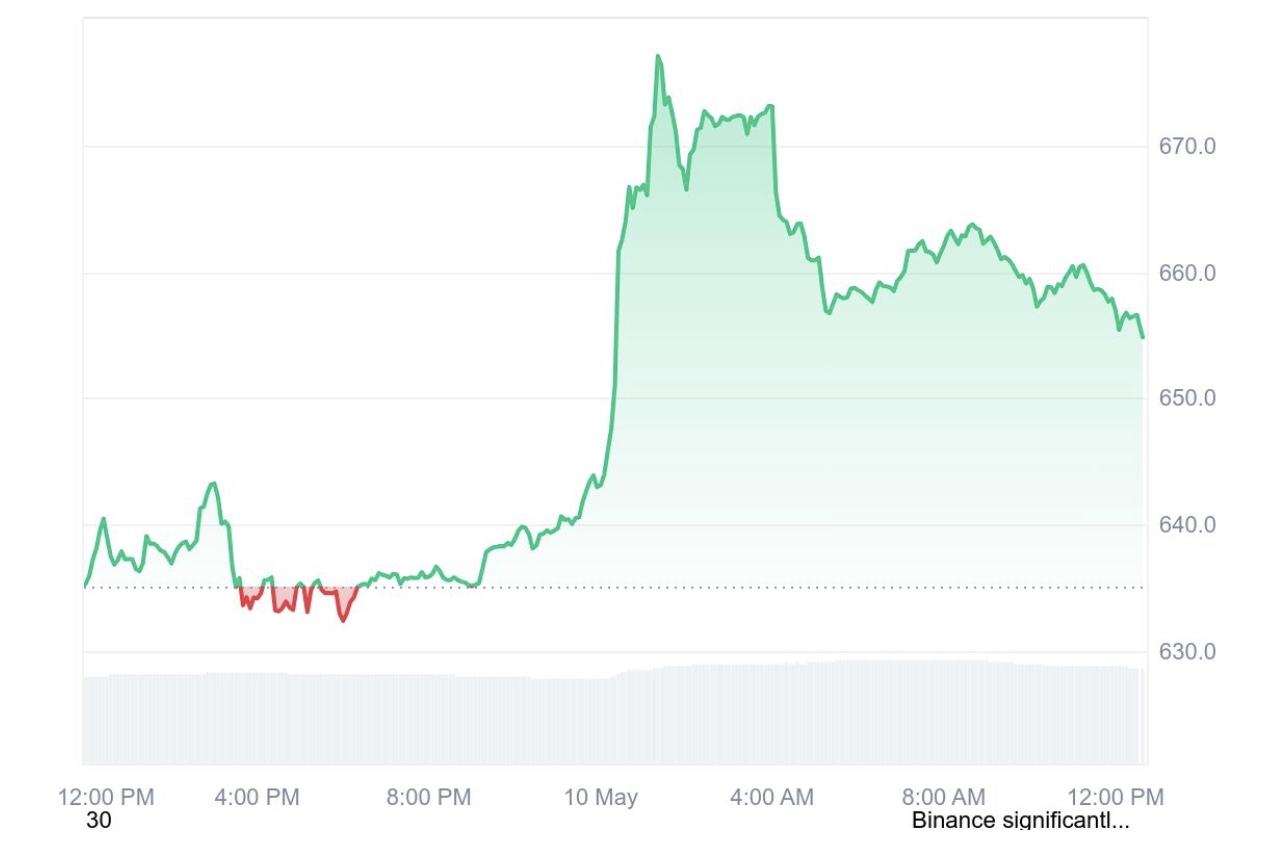 BNB Daily Price Chart. Source: CoinMarketCap