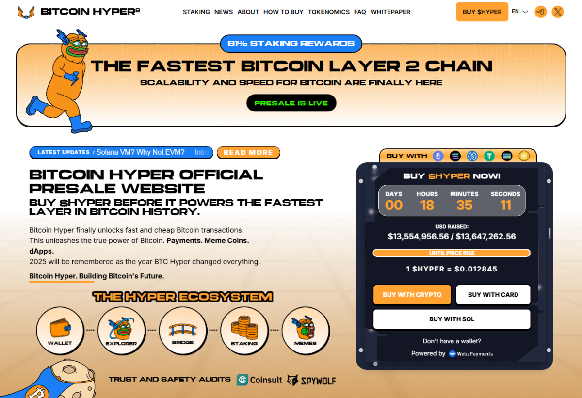 How to buy Bitcoin Hyper on the homepage