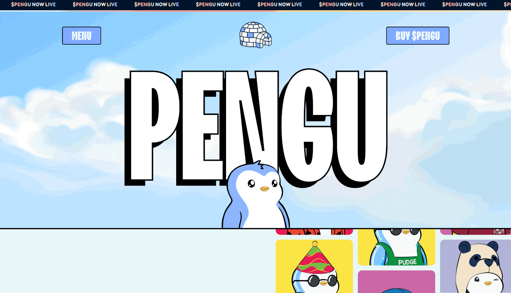 Pudgy Penguins Website