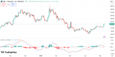 SOL price chart with MACD | Source: Trading View