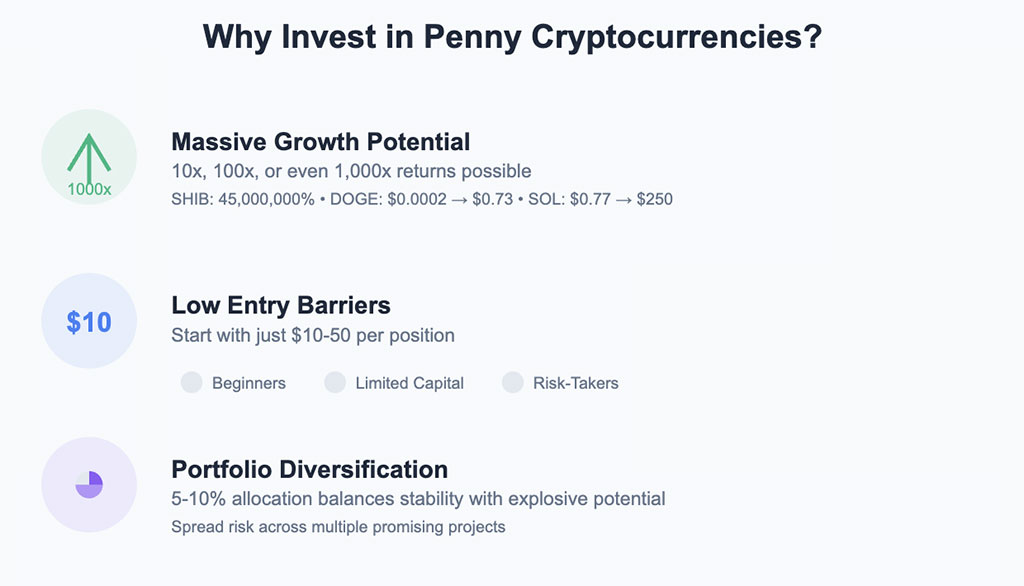 Key Reasons to Invest in Penny Cryptocurrencies. Source: Coinspeaker
