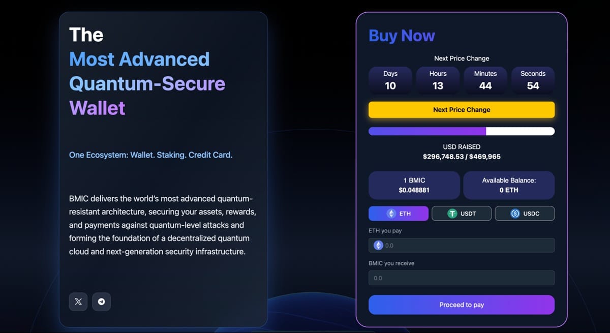 BMIC is a new Web3 wallet ecosystem that claims to address the huge threat posed by quantum computing