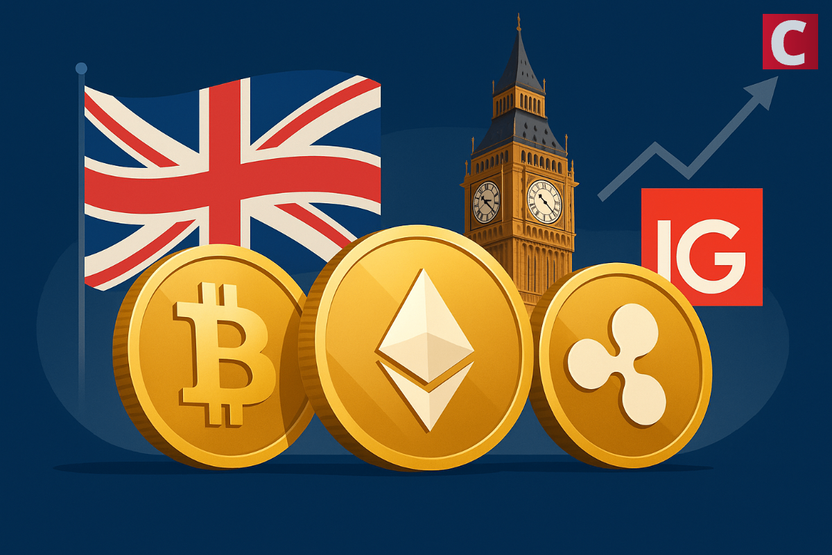 Bitcoin, Ethereum, and XRP Trading Launched by UK-Listed IG Group