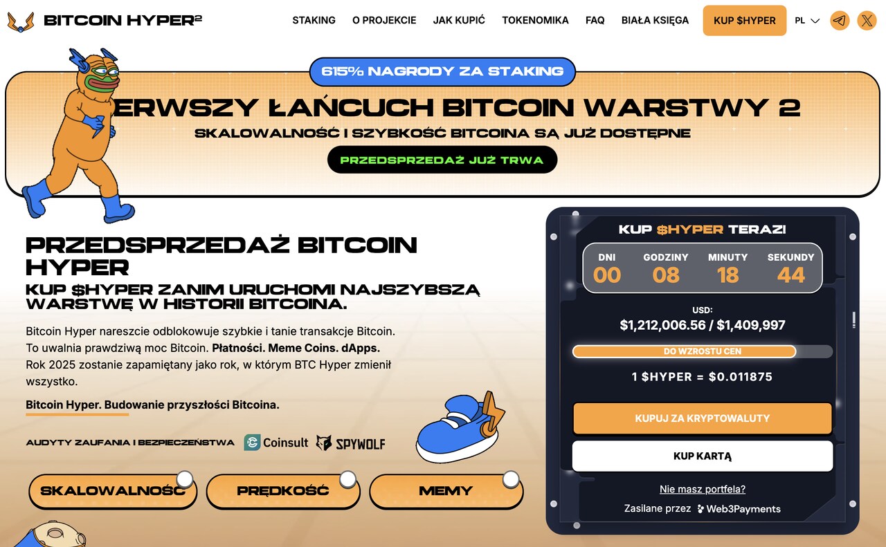 strona główna przedsprzedaży Bitcoin Hyper - nowej kryptowaluty z potencjałem