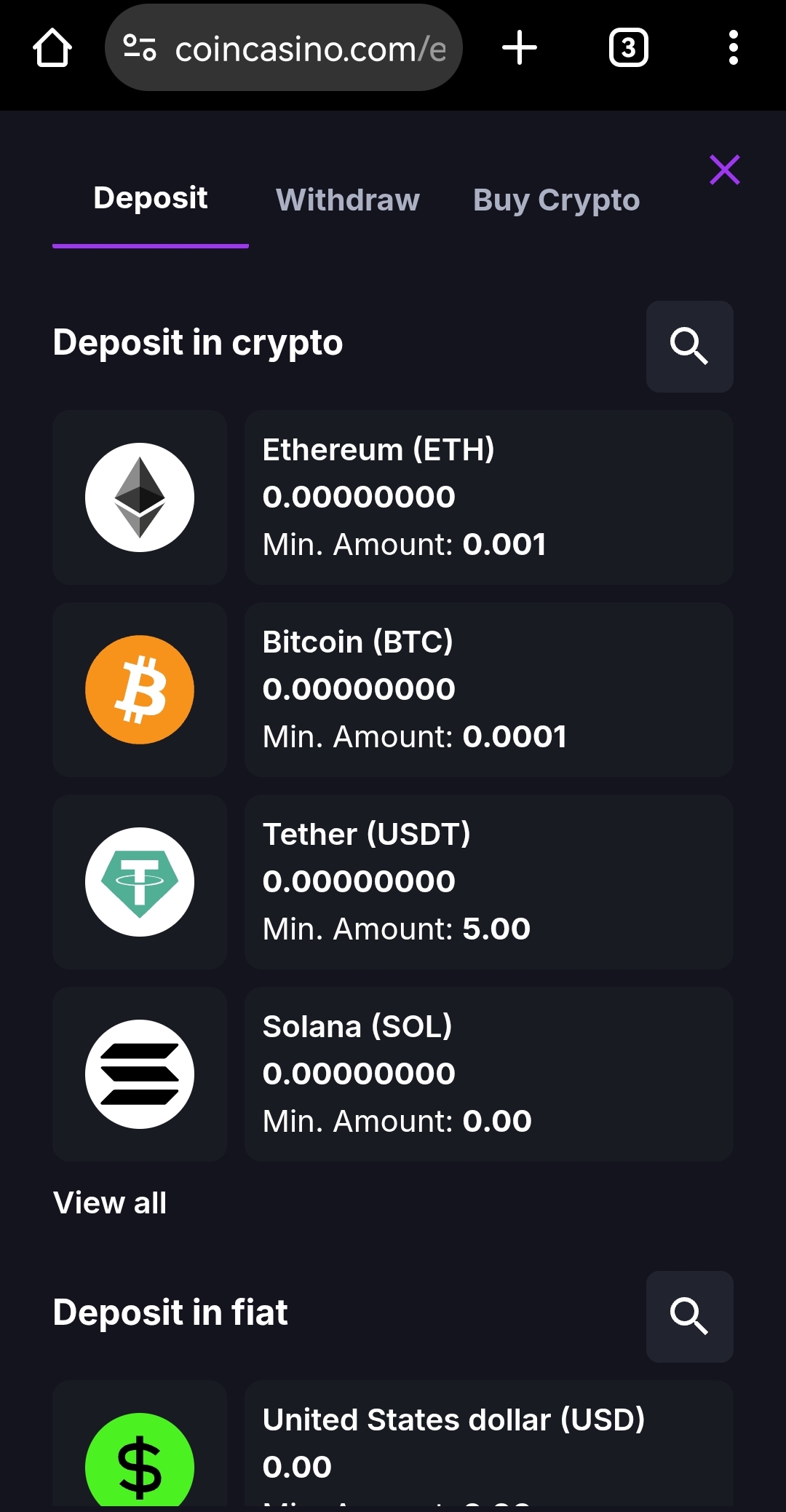 coincasino deposit