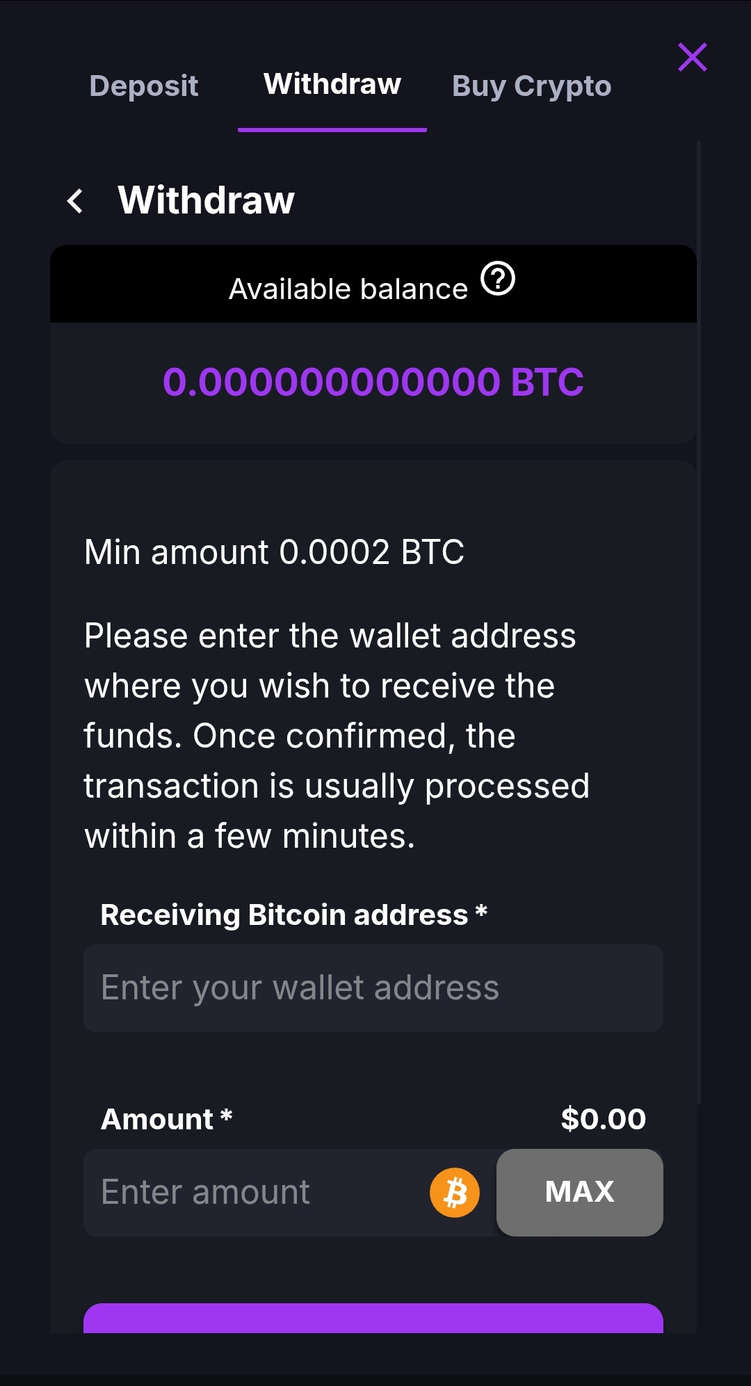 coincasino withdrawal