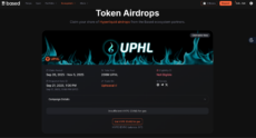 BasedApp token airdrops page displaying claim eligability for UPHL token