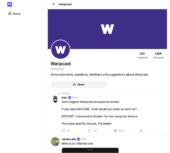 Warpcast channel on Farcaster, relevant for potential airdrops