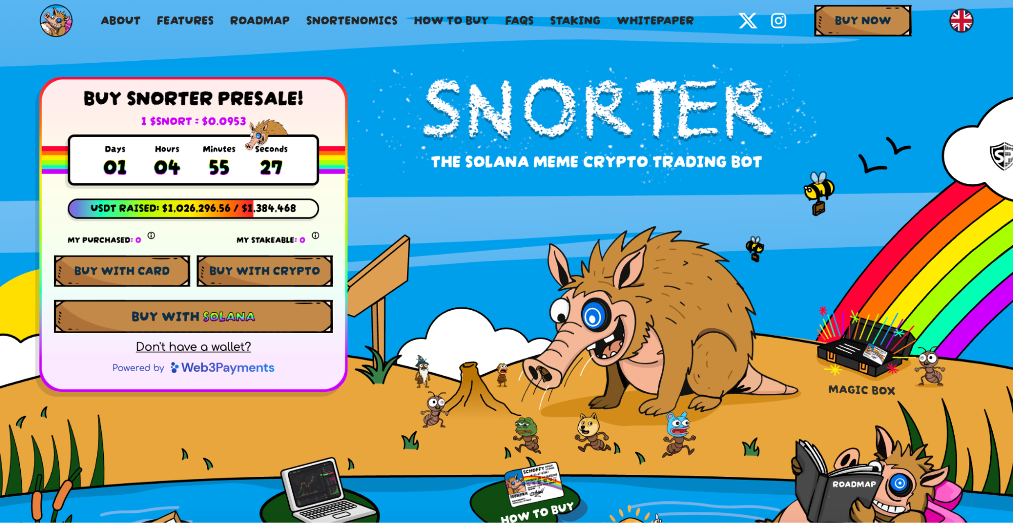 Snorter Bot homepage