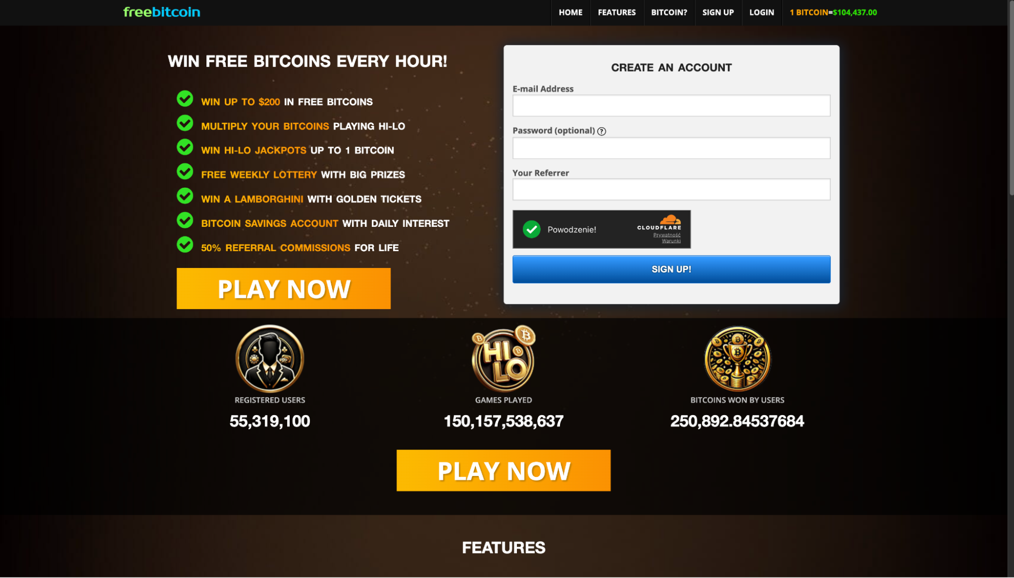 Freebitco.in Website