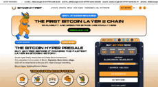 Website of Bitcoin Hyper, the top crypto with 1000x potential