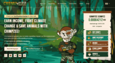 Website of Chimpzee, a top climate coin with major growth potential
