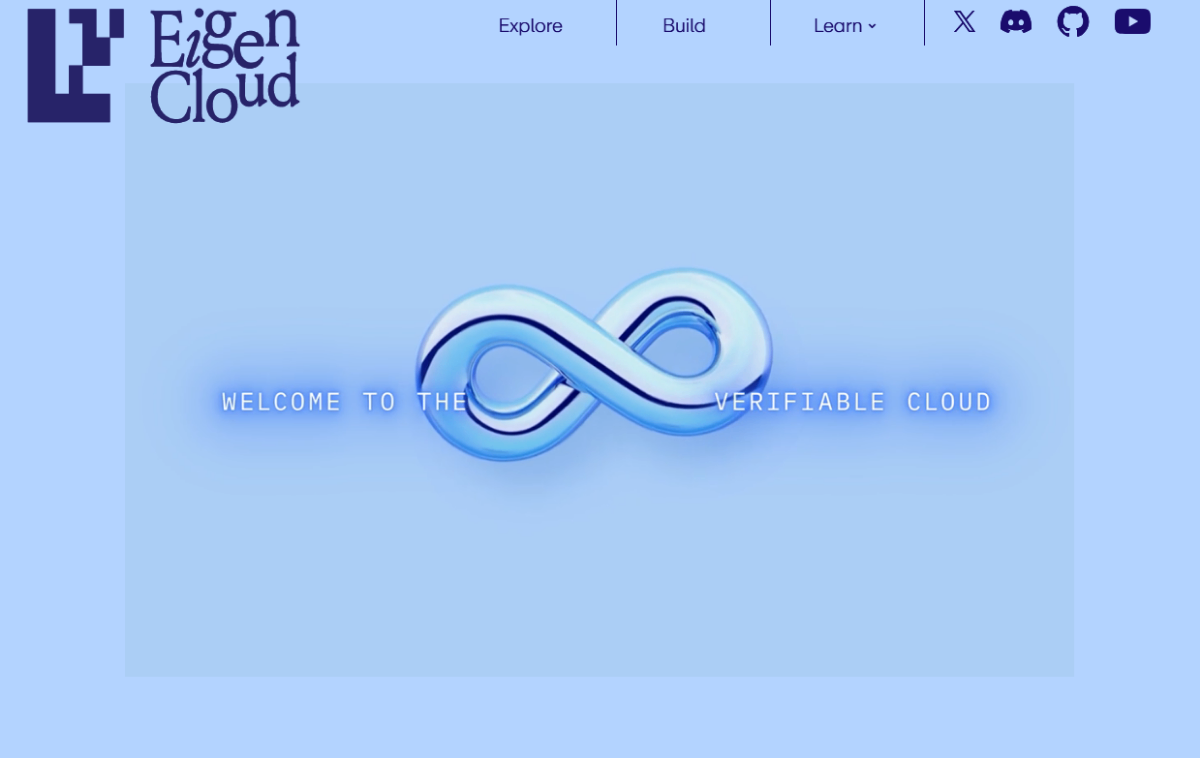 homepage of the top staking crypto EigenLayer