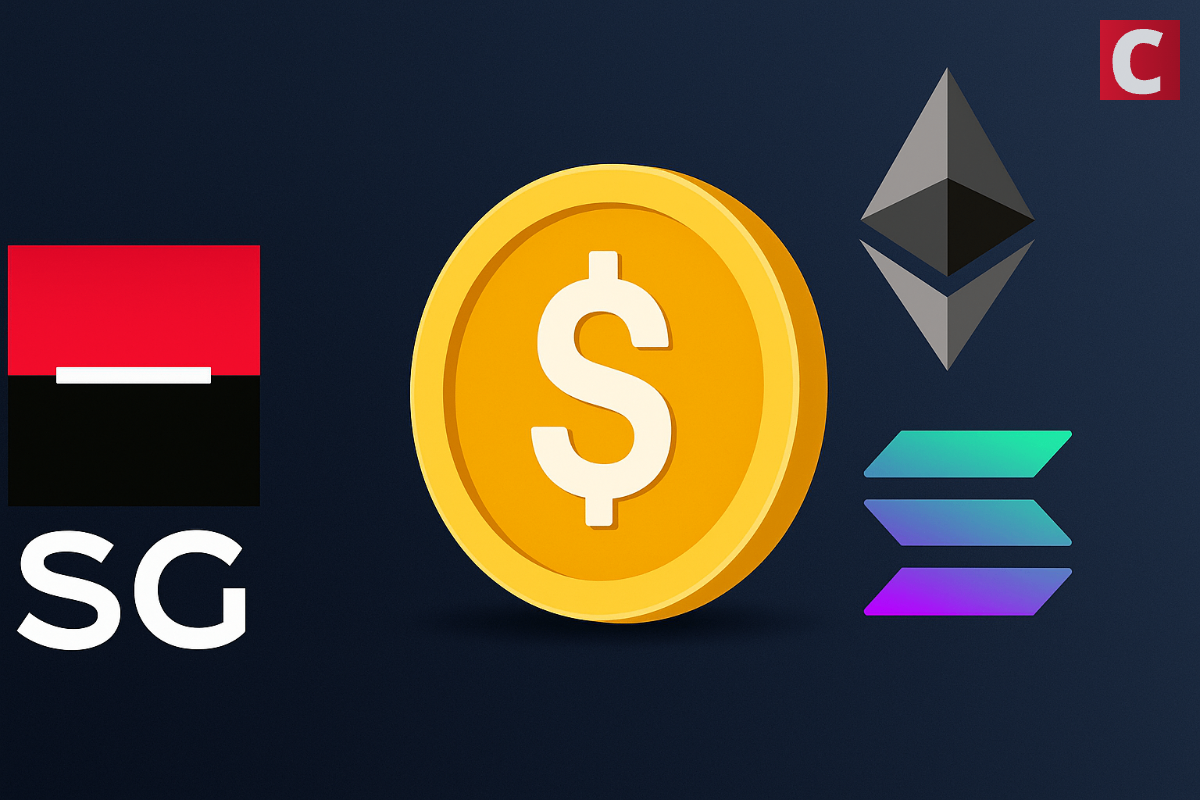 Societe Generale Picks Ethereum and Solana for Launching Its USD-Pegged Stablecoin
