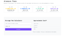 Arweave Storage Fee Calculator