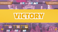 Axie Infinity victory screen with game interface